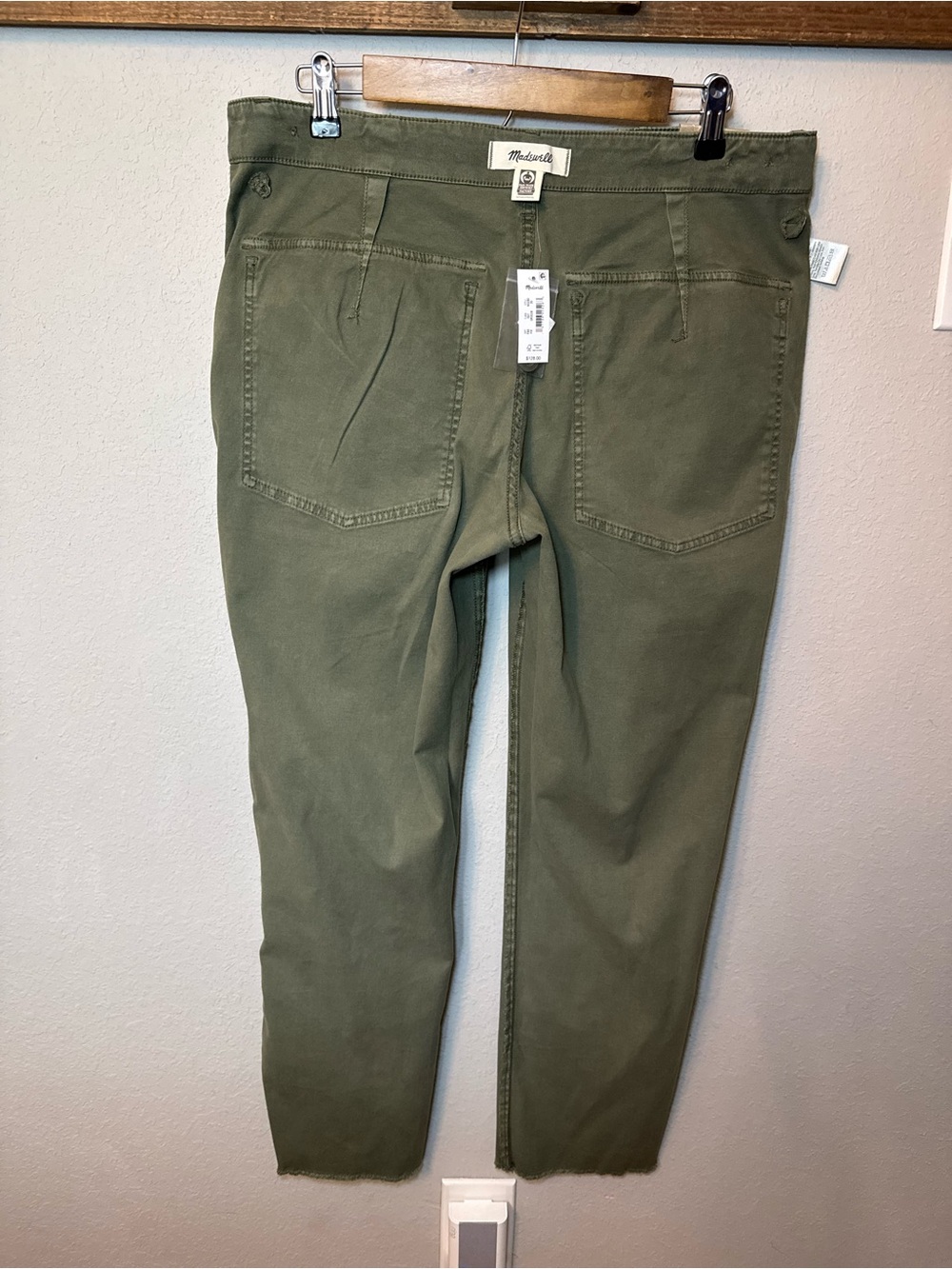 Madewell The Slim Straight Utility Pant Faded Ivy Size 30 - Picture 9 of 16